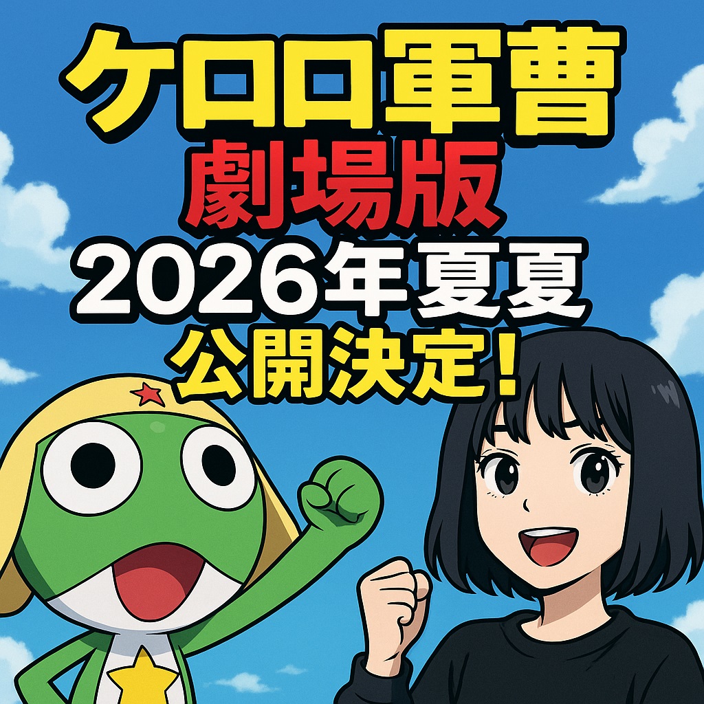 『ケロロ軍曹』新作映画が2026年夏公開決定!あの×粗品が主題歌を担当&宣伝隊長就任の全貌 | きになること